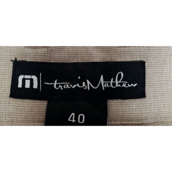 **7-6-25 SOLD OTHER PLATFORM***Travis Mathew Golf Pants 40x32 Tan Weave Linen - Picture 10 of 15
